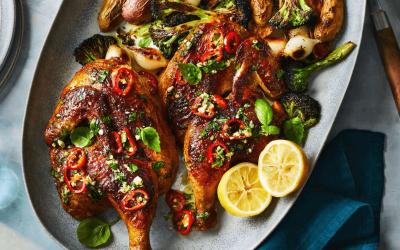 Robin finom sült csirke vacsorája illóolajokkal